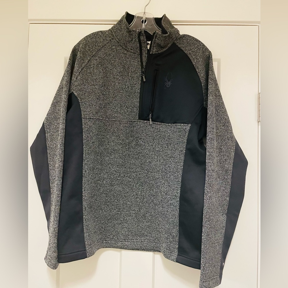 Like New Spyder Men's Half Zip Sweater Gait Knit Pullover Jacket